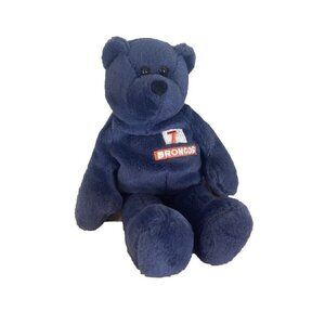Denver Broncos John Elway Blue Bear Beanie 1998 Plush Limited Treasures Vintage